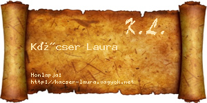 Kácser Laura névjegykártya